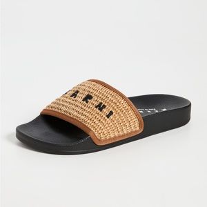 Marni Sandal Raw Sienna/Honey Rafia Sz 38